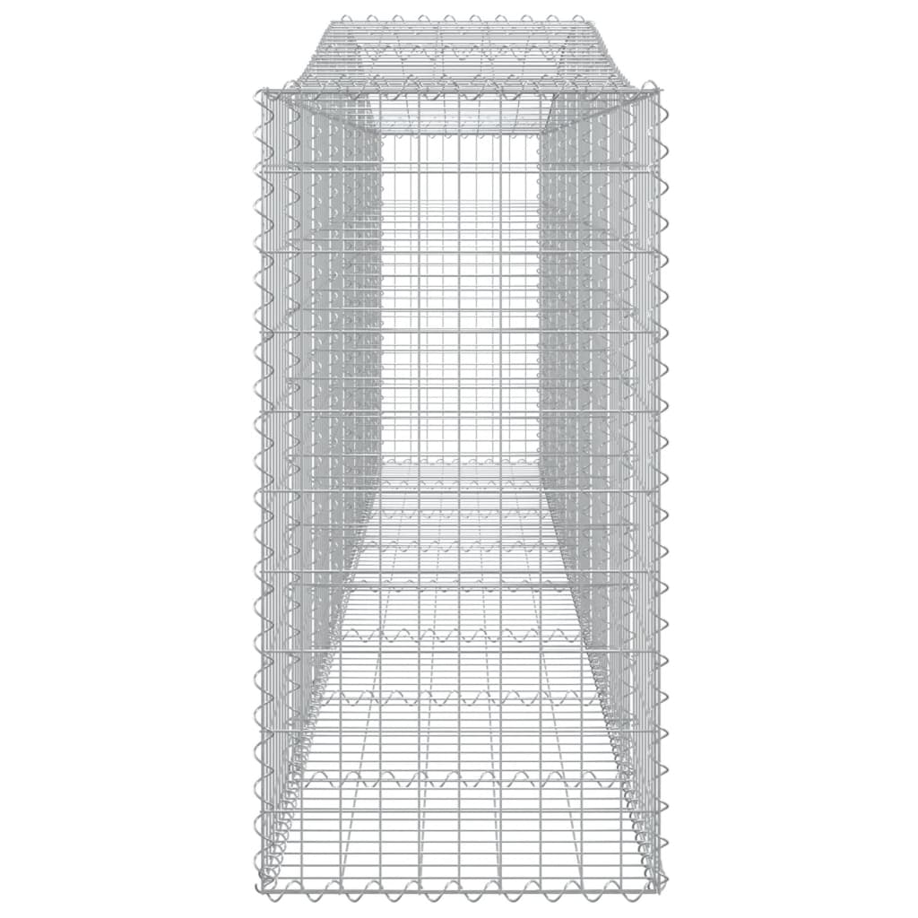 Kaareva kivikori 400x50x100/120 cm galvanoitu rauta - Sisustajankoti.fi