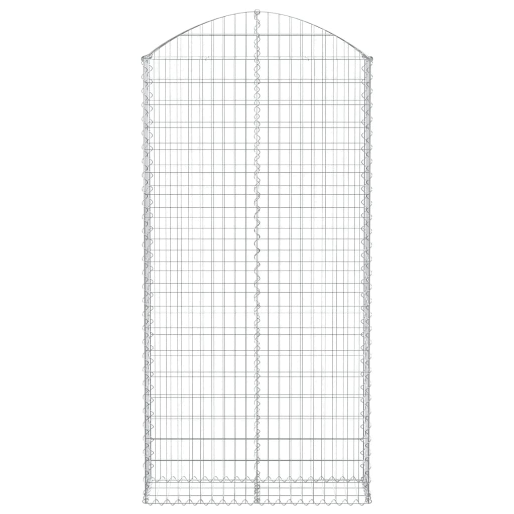 Kaareva kivikori 100x30x200/220 cm galvanoitu rauta - Sisustajankoti.fi