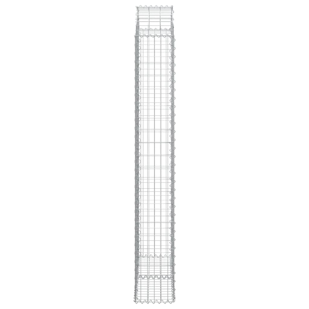 Kaareva kivikori 100x30x200/220 cm galvanoitu rauta - Sisustajankoti.fi