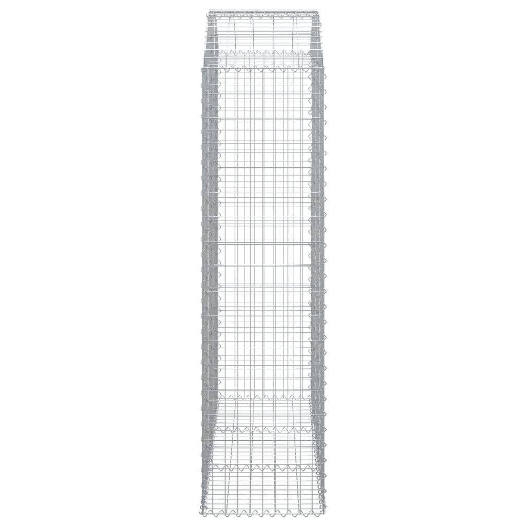 Kaareva kivikori 150x50x180/200 cm galvanoitu rauta - Sisustajankoti.fi