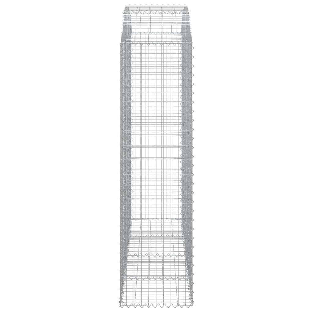 Kaareva kivikori 200x50x180/200 cm galvanoitu rauta - Sisustajankoti.fi