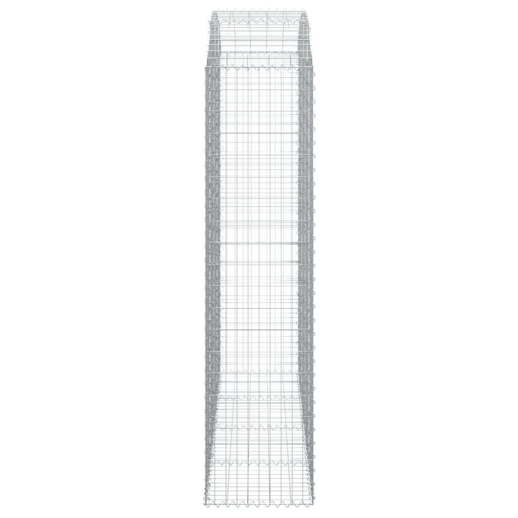 Kaareva kivikori 200x50x200/220 cm galvanoitu rauta - Sisustajankoti.fi