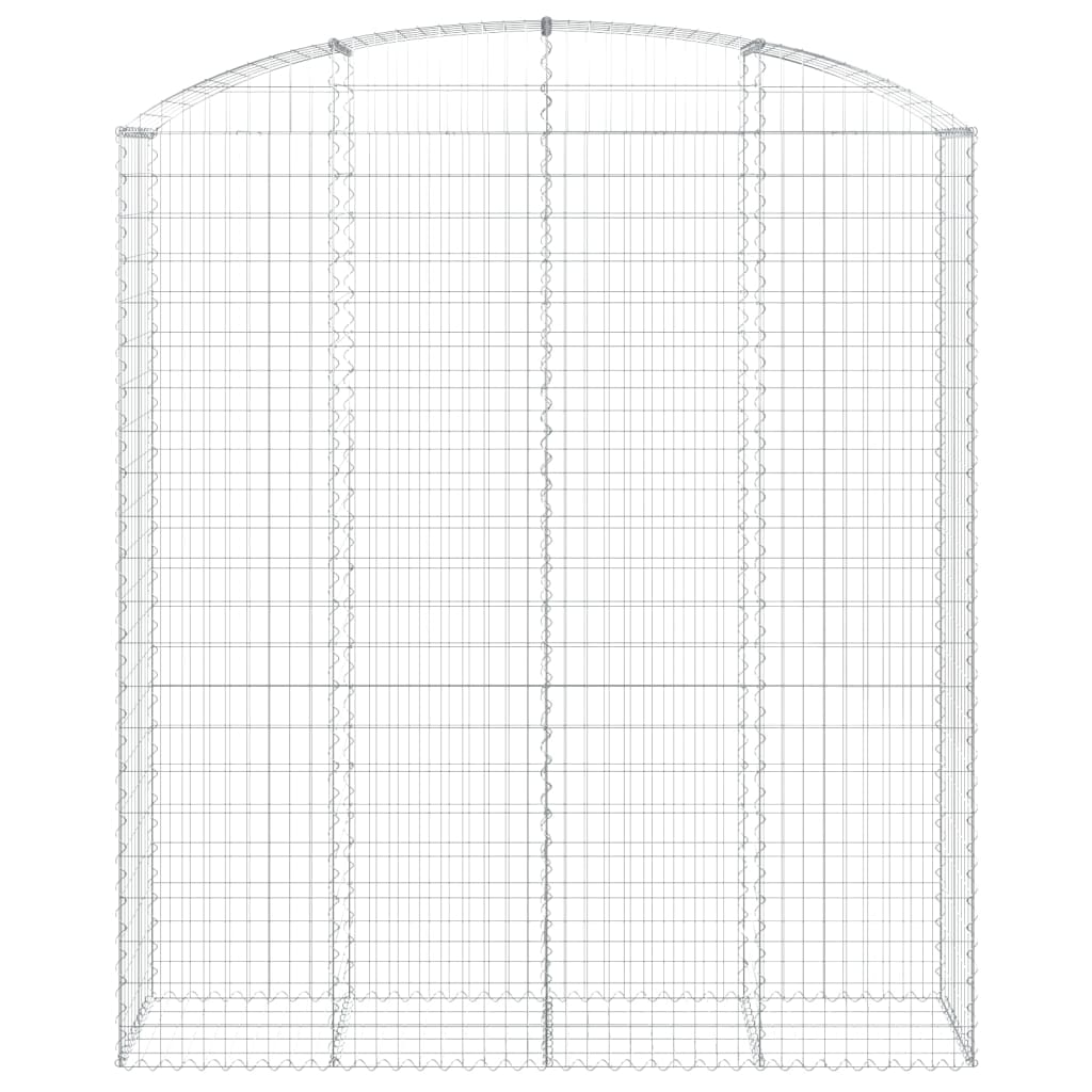Kaareva kivikori 200x50x220/240 cm galvanoitu rauta - Sisustajankoti.fi