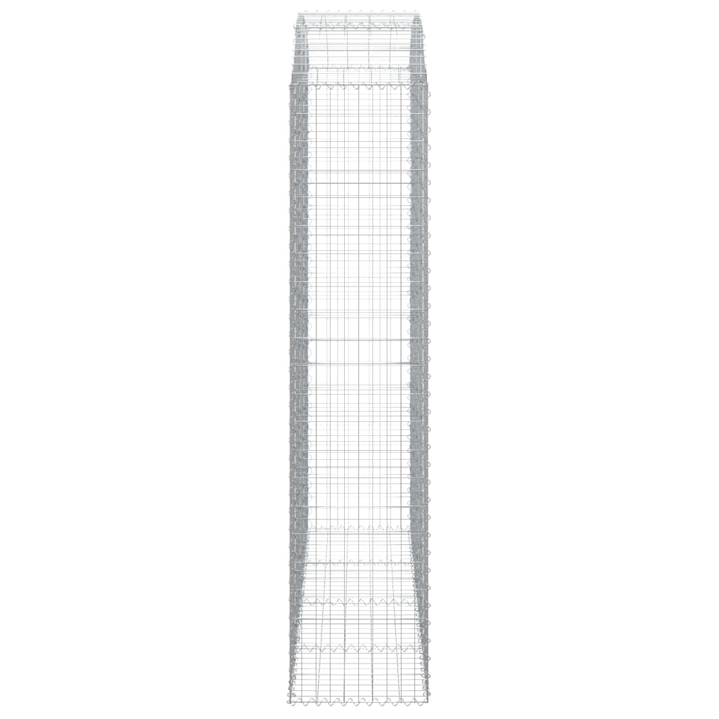 Kaareva kivikori 200x50x220/240 cm galvanoitu rauta - Sisustajankoti.fi