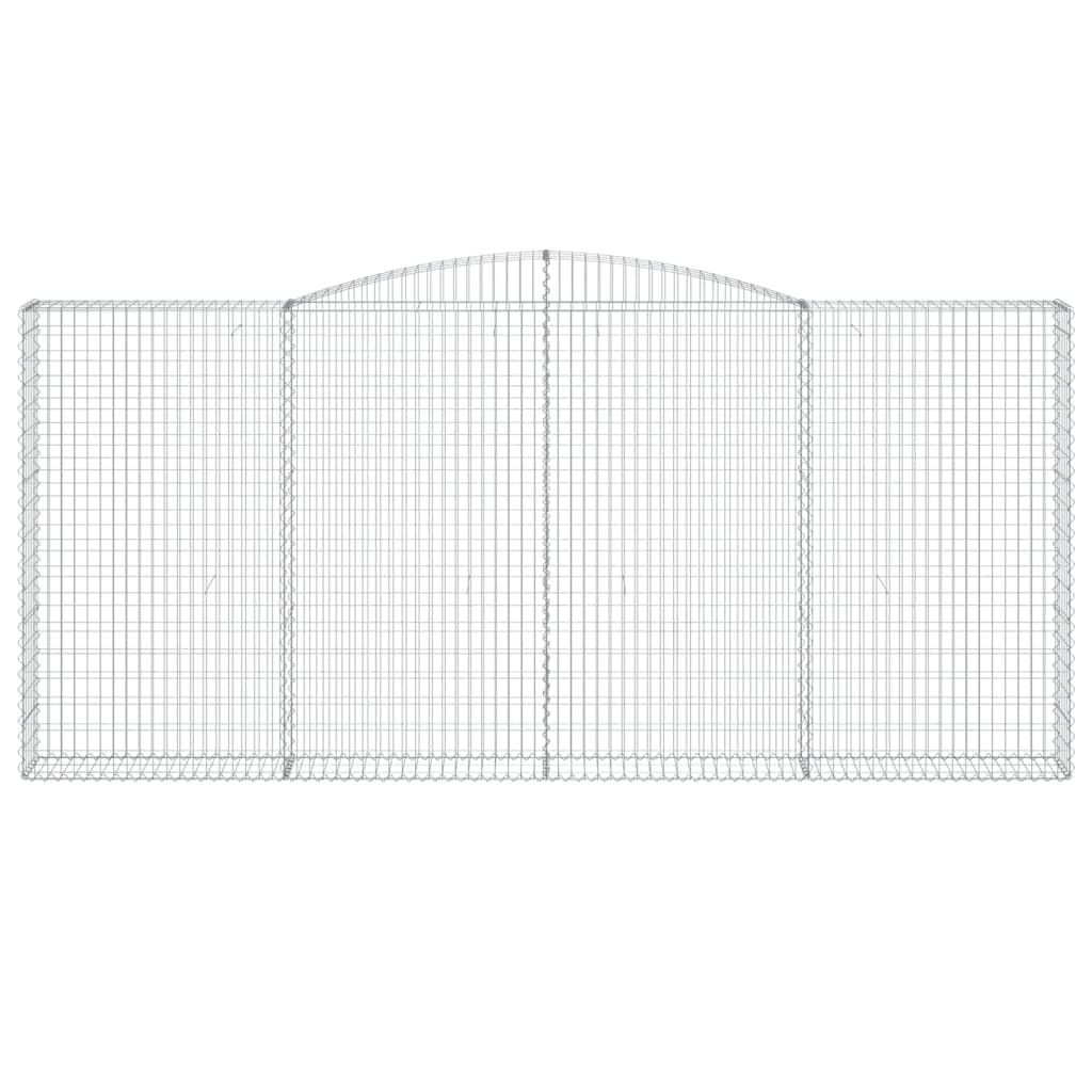 Kaareva kivikori 400x30x180/200 cm galvanoitu rauta - Sisustajankoti.fi