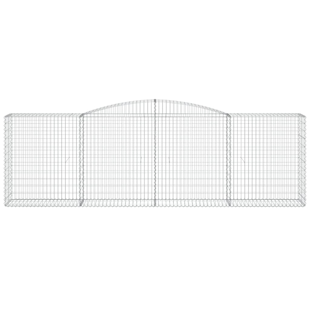 Kaareva kivikori 400x50x120/140 cm galvanoitu rauta - Sisustajankoti.fi