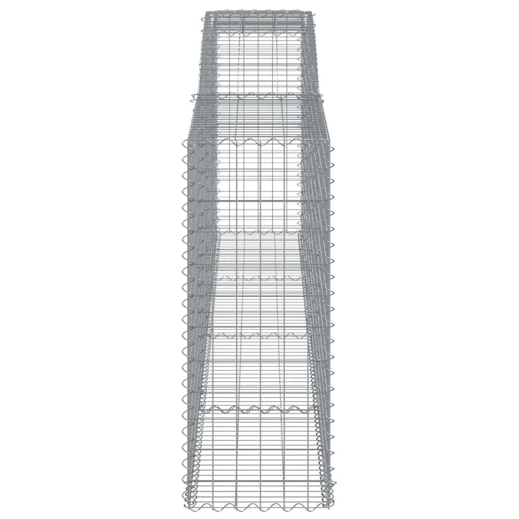 Kaareva kivikori 400x50x120/140 cm galvanoitu rauta - Sisustajankoti.fi