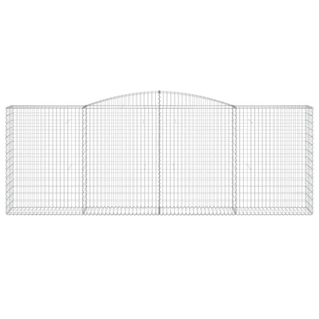 Kaareva kivikori 400x50x140/160 cm galvanoitu rauta - Sisustajankoti.fi