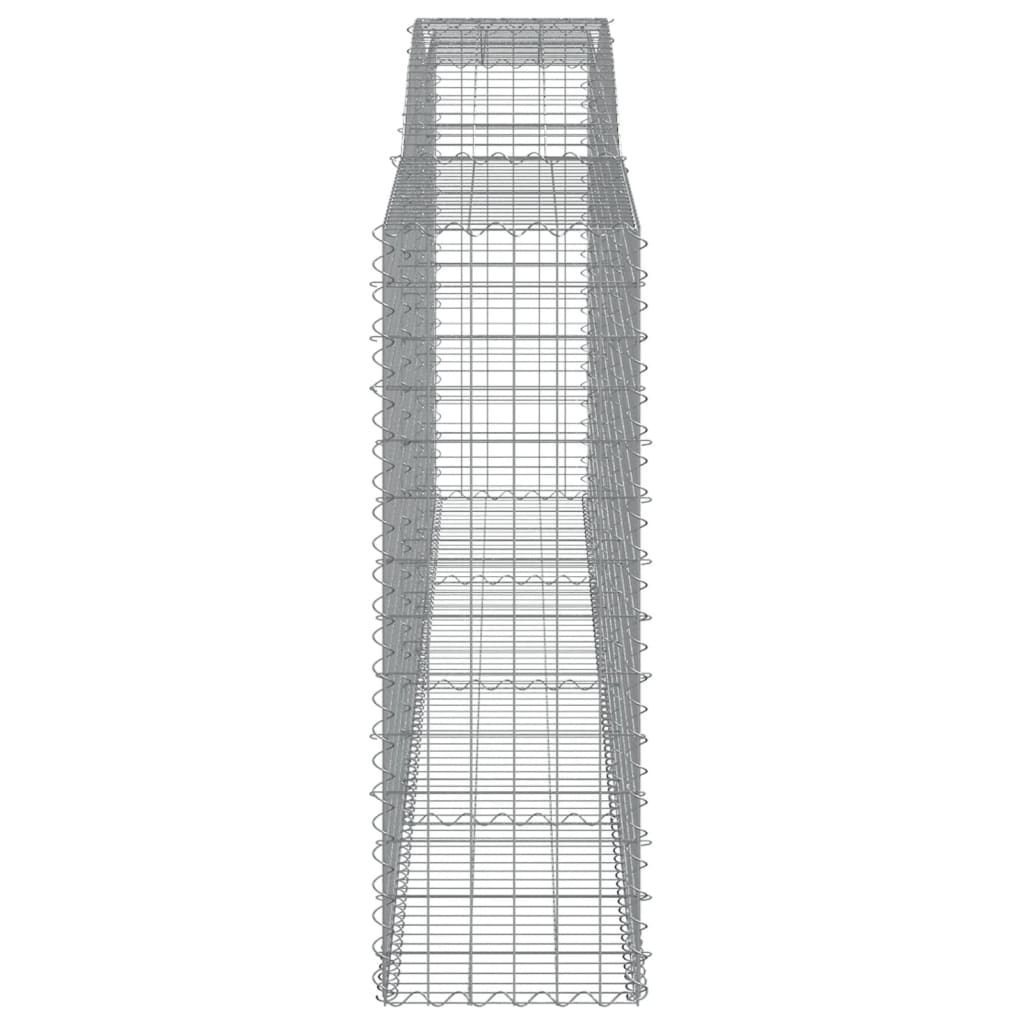 Kaareva kivikori 400x50x140/160 cm galvanoitu rauta - Sisustajankoti.fi