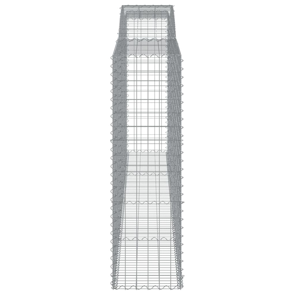 Kaareva kivikori 400x50x160/180 cm galvanoitu rauta - Sisustajankoti.fi