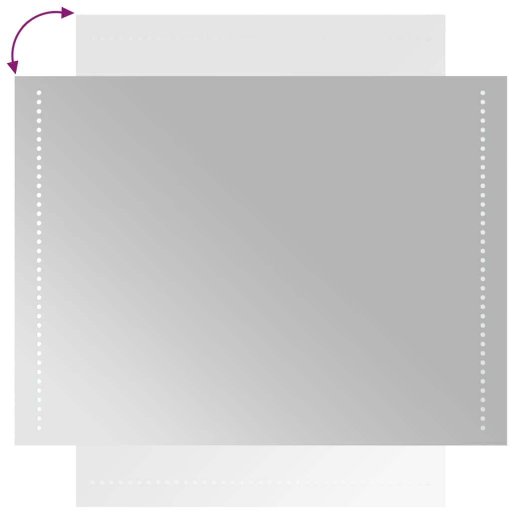 Kylpyhuoneen LED-peili 60x80 cm - Sisustajankoti.fi