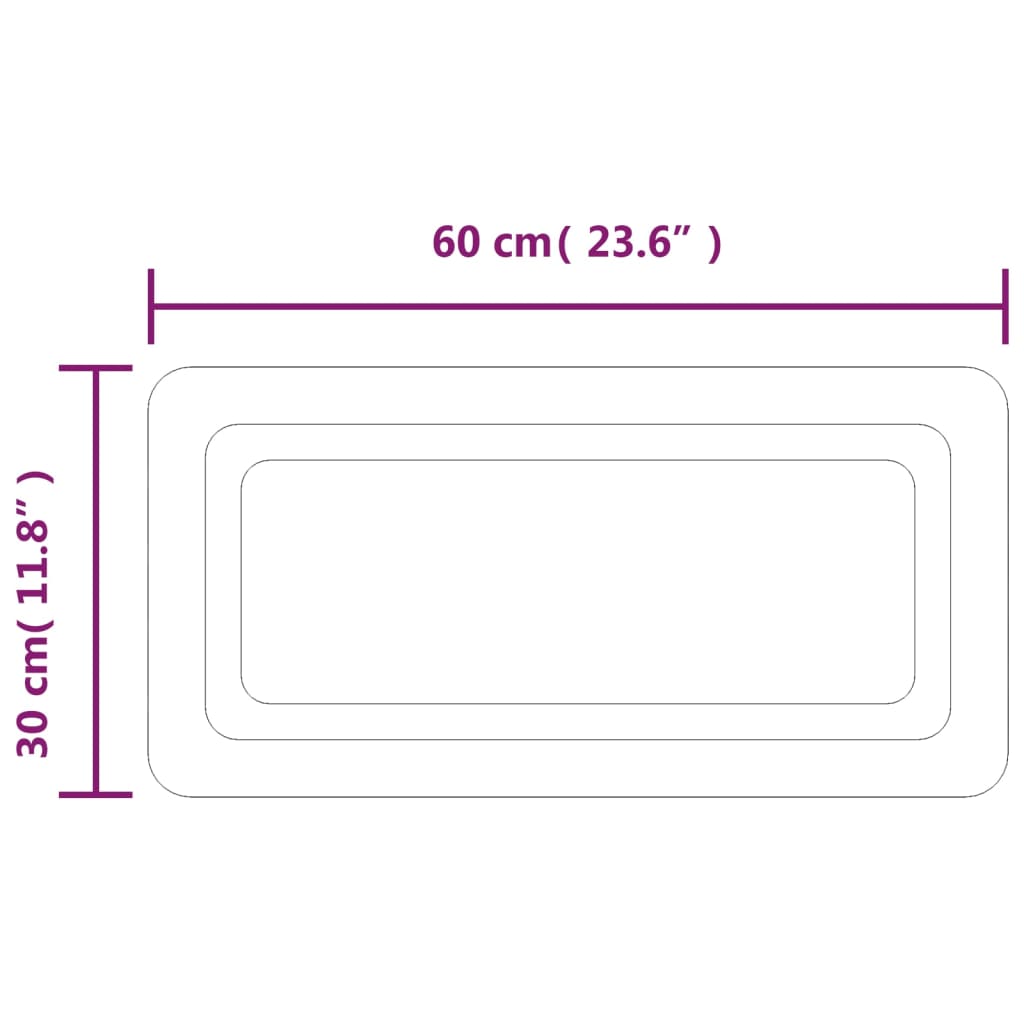 Kylpyhuoneen LED-peili 30x60 cm - Sisustajankoti.fi