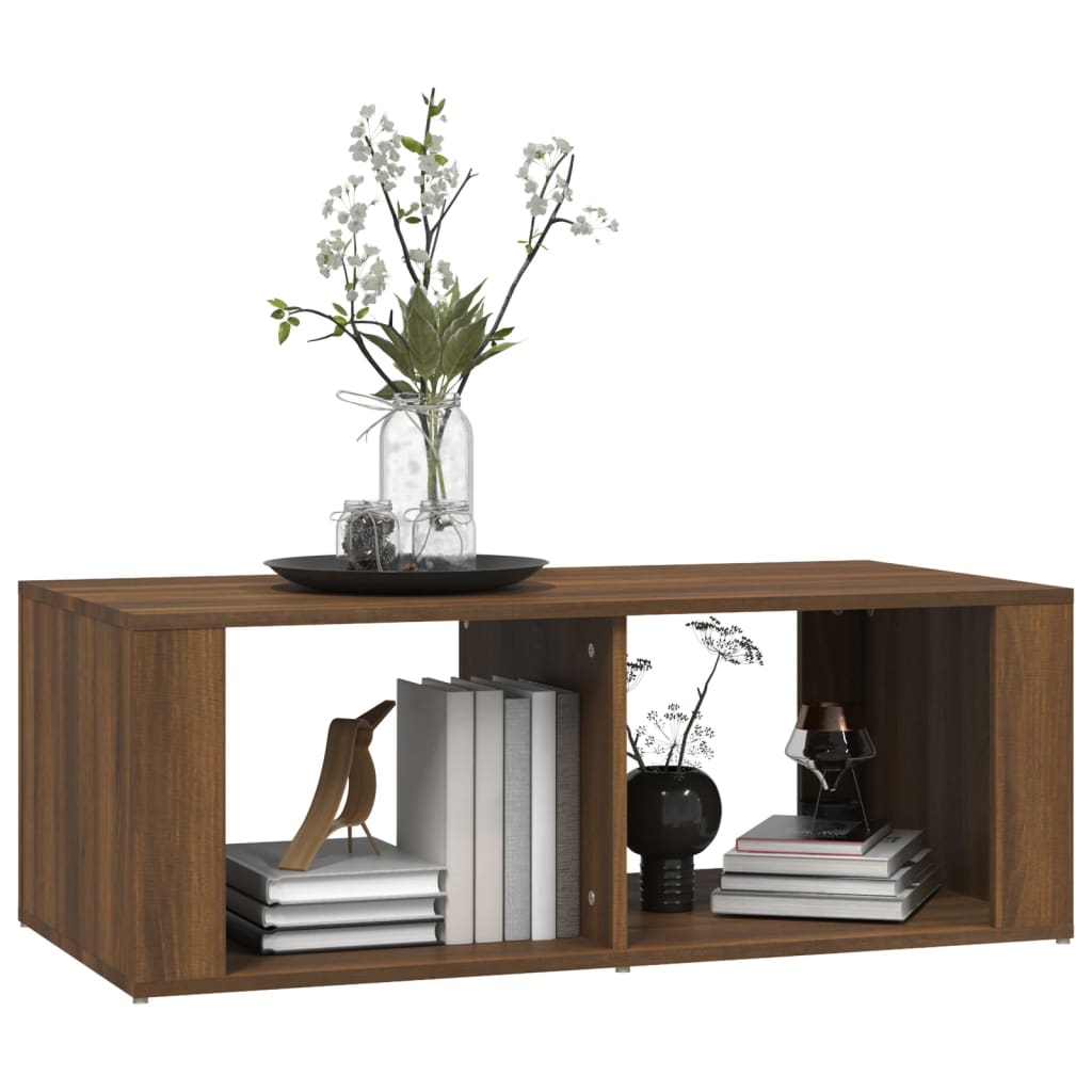 Sohvapöytä ruskea tammi 100x50x36 cm tekninen puu - Sisustajankoti.fi