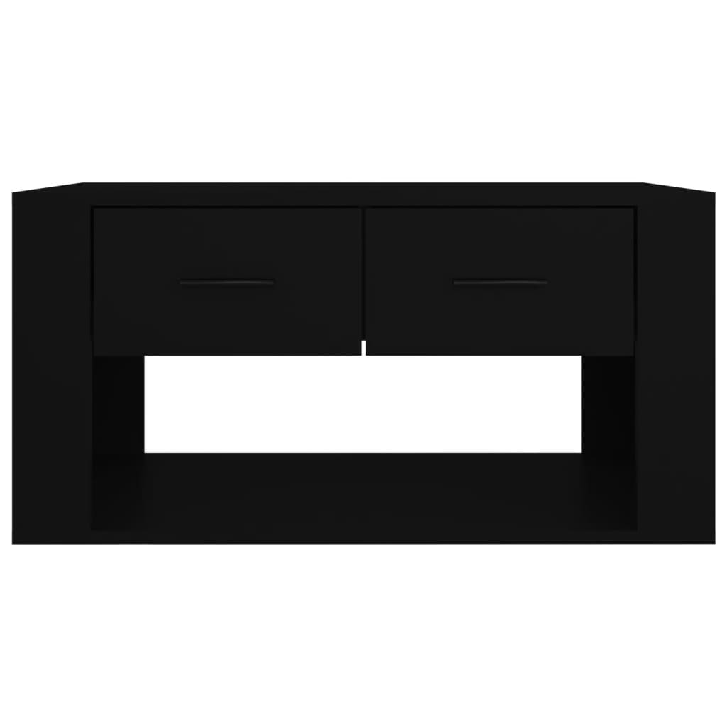 Sohvapöytä musta 80x50x40 cm tekninen puu - Sisustajankoti.fi