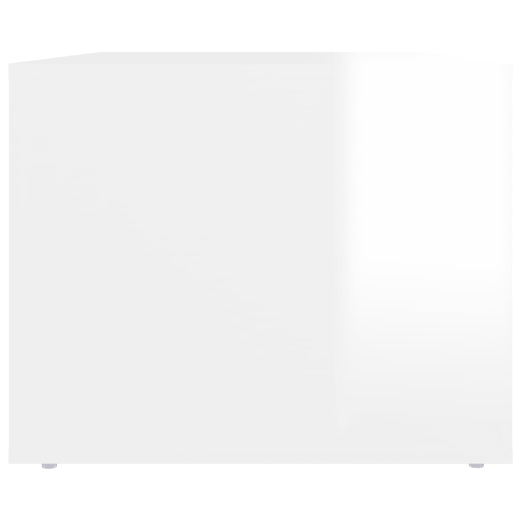 Sohvapöytä korkeakiilto valkoinen 80x50x40 cm tekninen puu - Sisustajankoti.fi