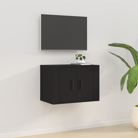 Seinäkiinnitettävä TV-taso musta 57x34,5x40 cm - Sisustajankoti.fi