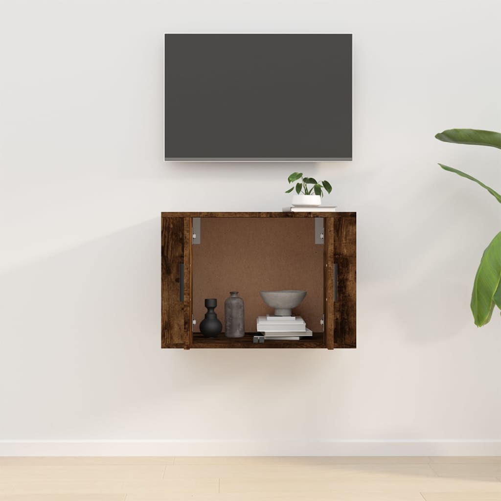 Seinäkiinnitettävä TV-taso savutammi 57x34,5x40 cm - Sisustajankoti.fi