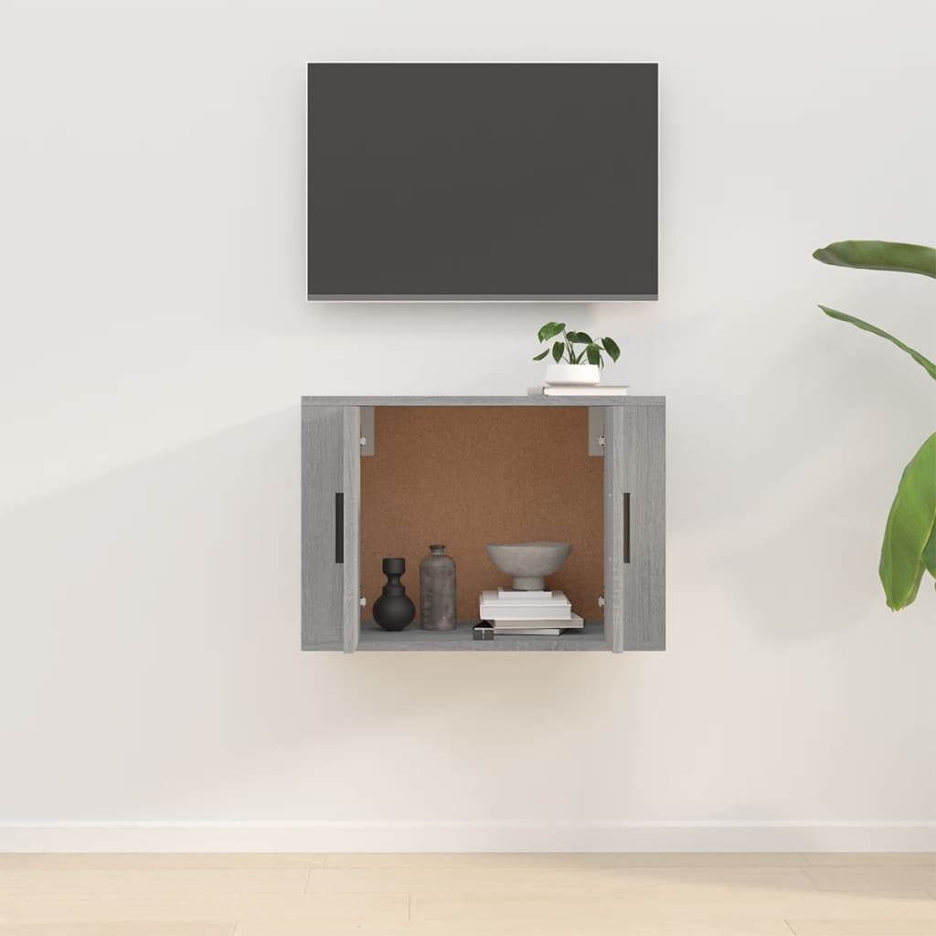 Seinäkiinnitettävä TV-taso harmaa Sonoma 57x34,5x40 cm - Sisustajankoti.fi
