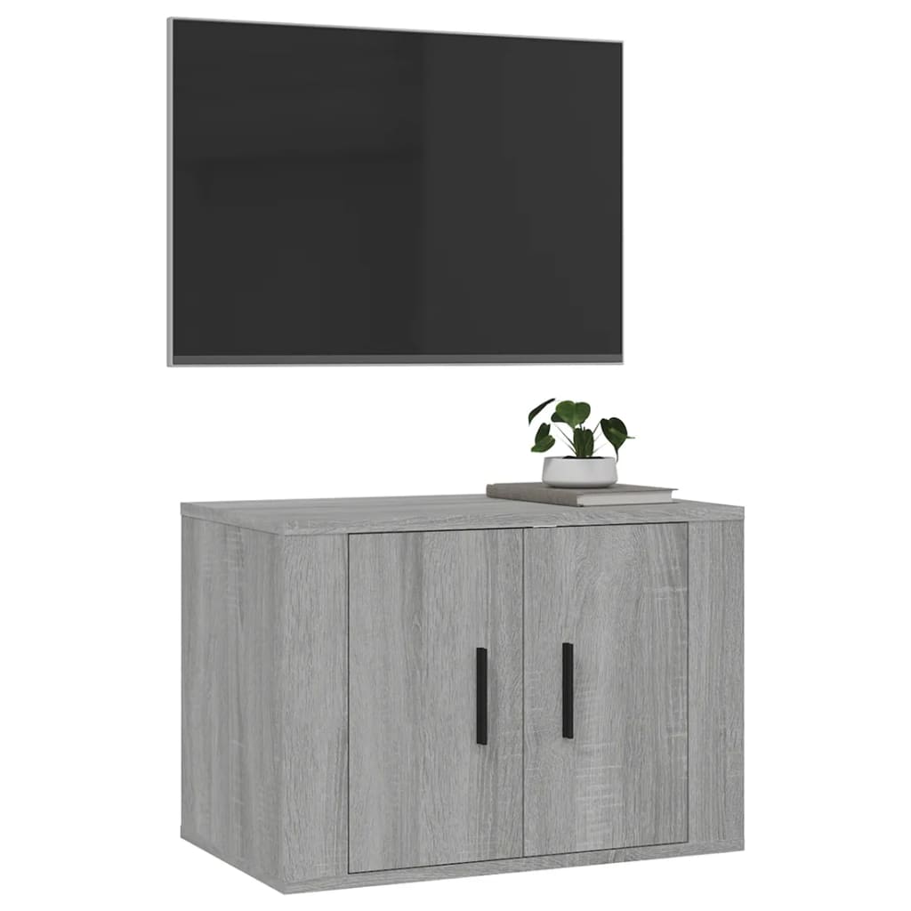 Seinäkiinnitettävä TV-taso harmaa Sonoma 57x34,5x40 cm - Sisustajankoti.fi