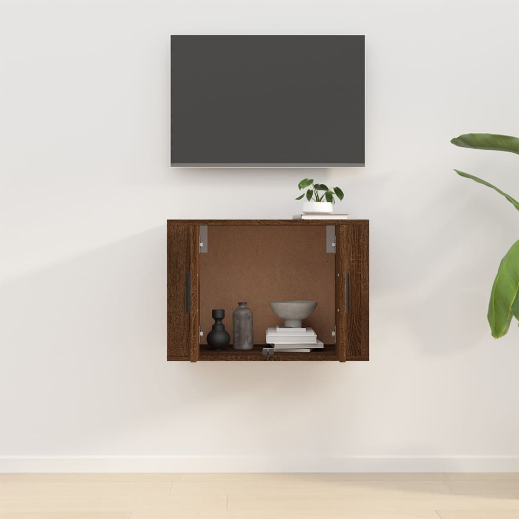 Seinäkiinnitettävä TV-taso ruskea tammi 57x34,5x40 cm - Sisustajankoti.fi