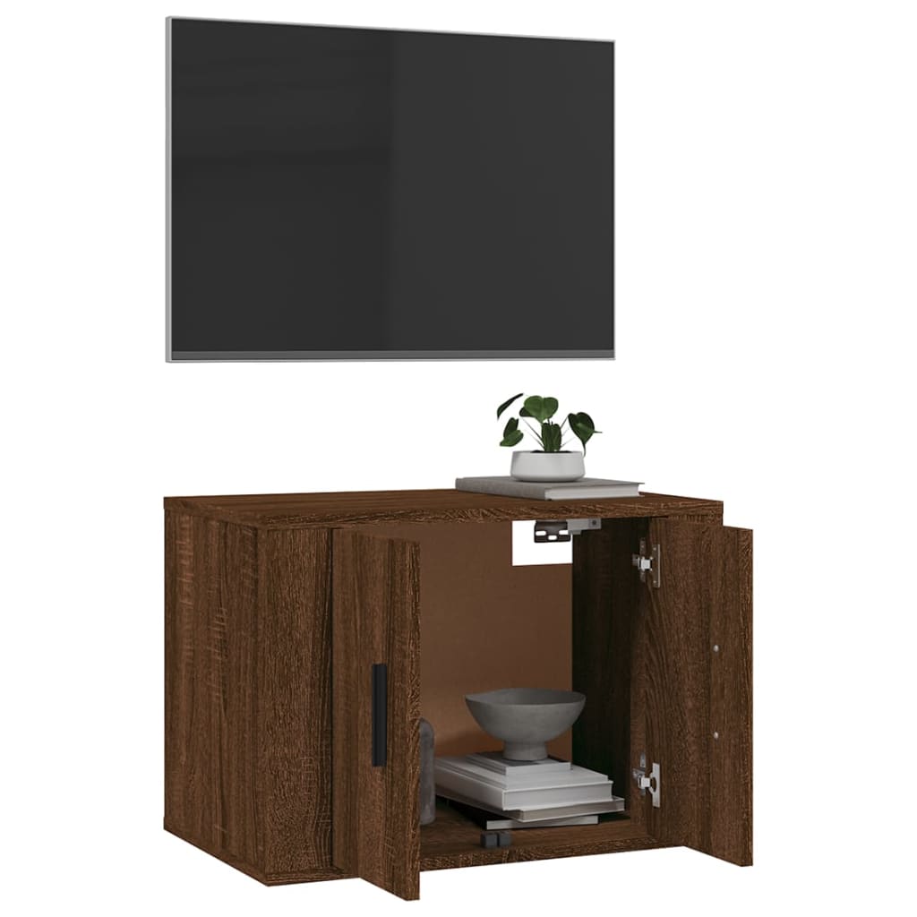 Seinäkiinnitettävä TV-taso ruskea tammi 57x34,5x40 cm - Sisustajankoti.fi