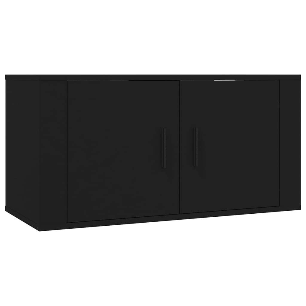 Seinäkiinnitettävä TV-taso musta 80x34,5x40 cm - Sisustajankoti.fi