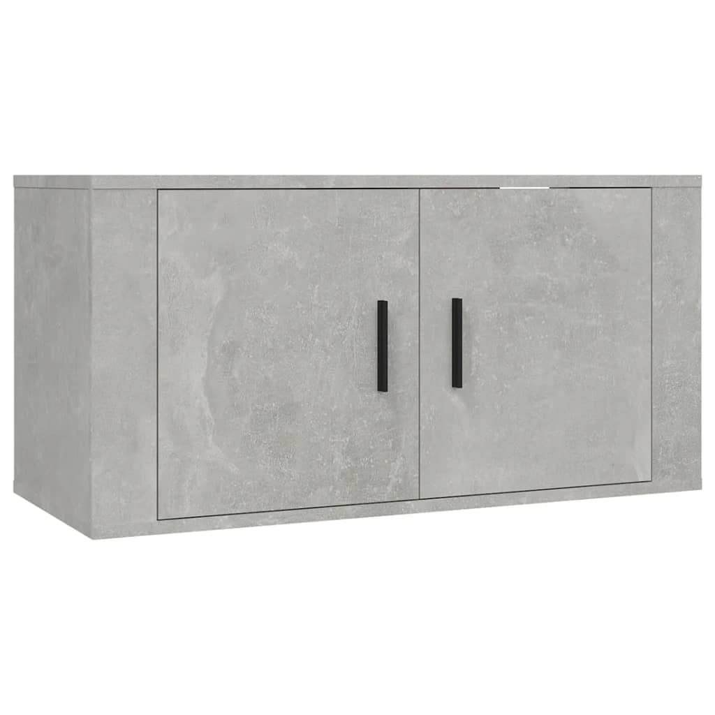 Seinäkiinnitettävä TV-taso betoninharmaa 80x34,5x40 cm - Sisustajankoti.fi