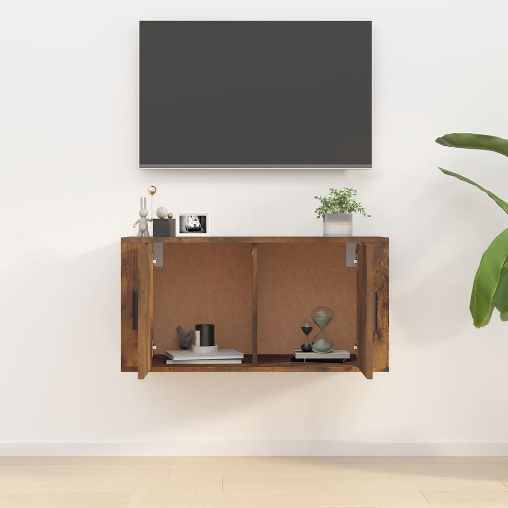 Seinäkiinnitettävä TV-taso savutammi 80x34,5x40 cm - Sisustajankoti.fi