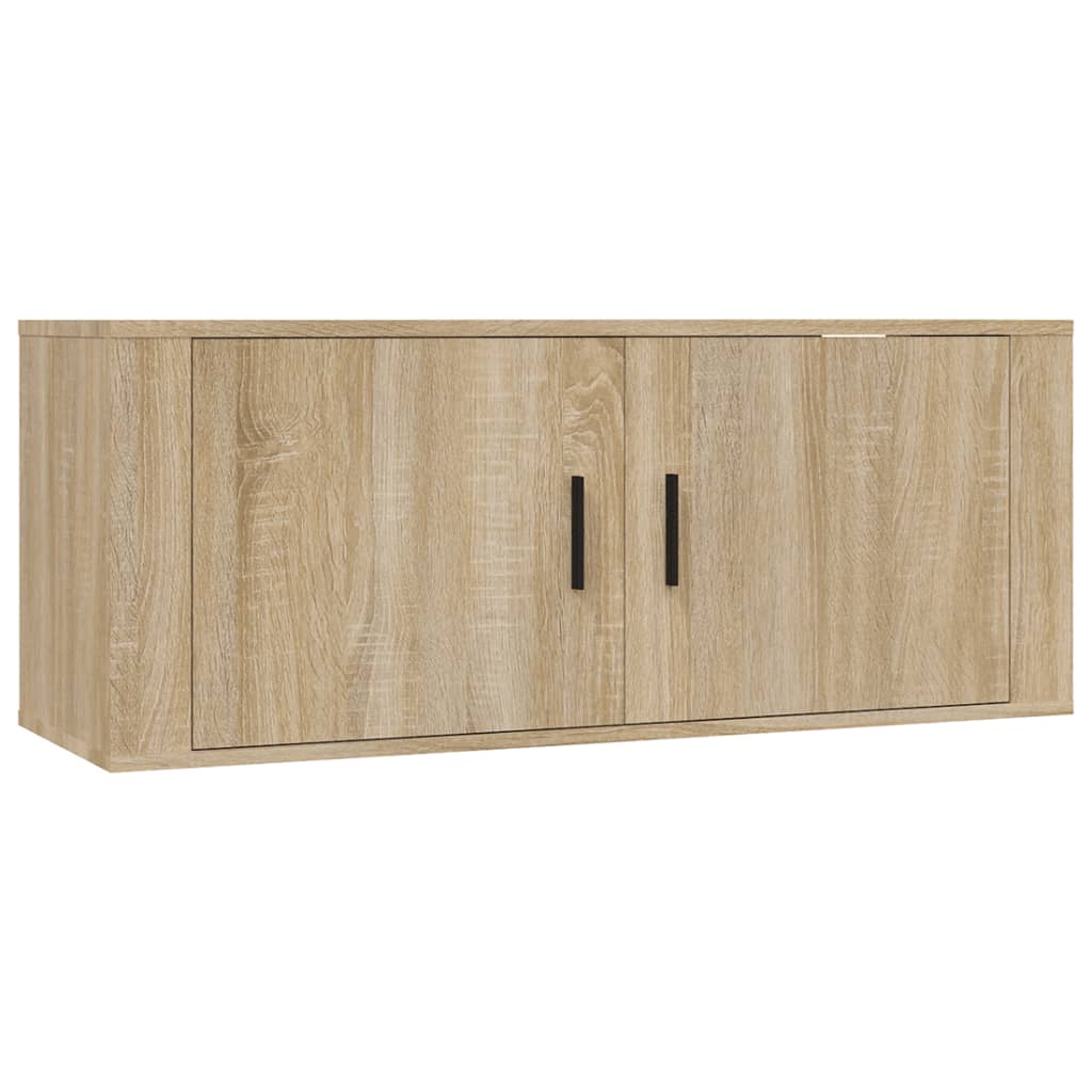 Seinäkiinnitettävä TV-taso Sonoma-tammi 100x34,5x40 cm - Sisustajankoti.fi
