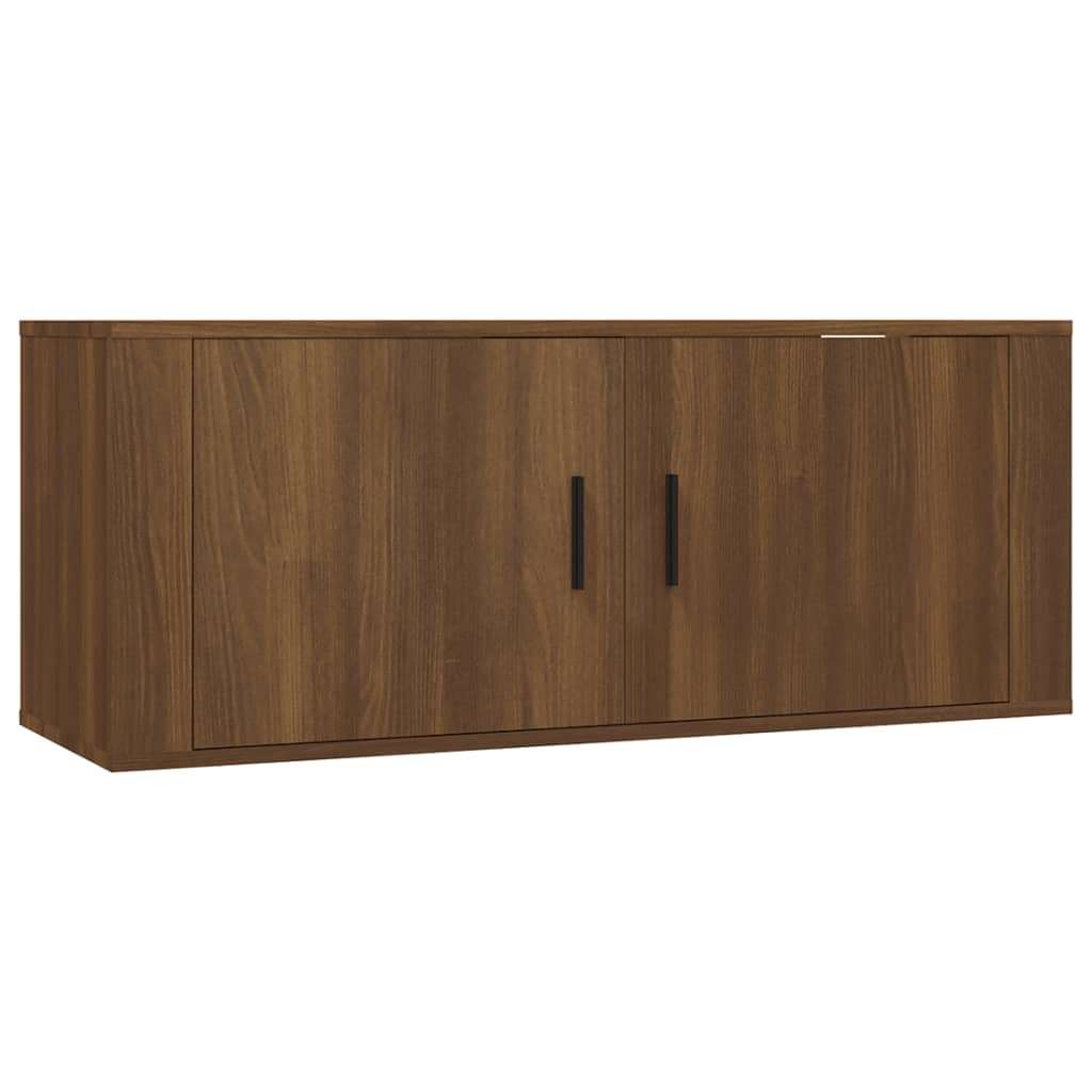 Seinäkiinnitettävä TV-taso ruskea tammi 100x34,5x40 cm - Sisustajankoti.fi
