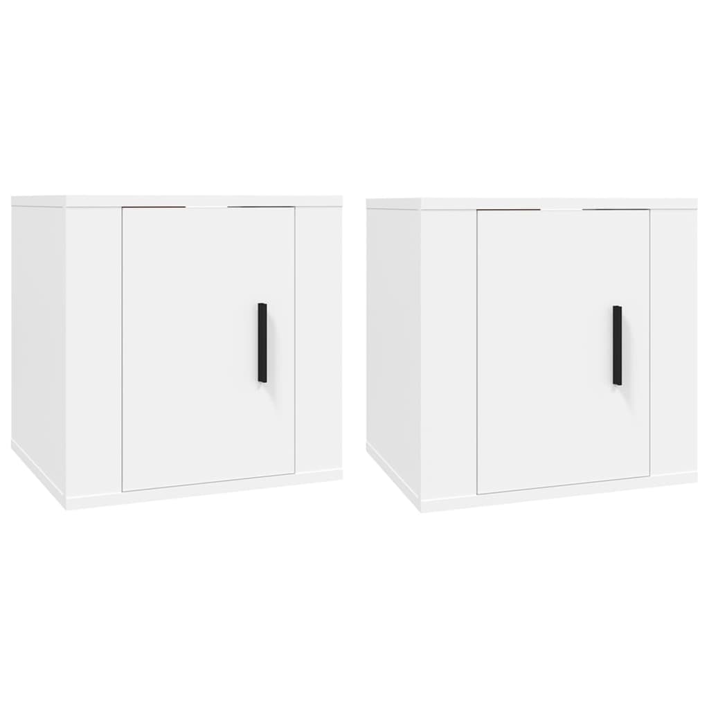 Seinäkiinnitettävät TV-tasot 2 kpl valkoinen 40x34,5x40 cm - Sisustajankoti.fi