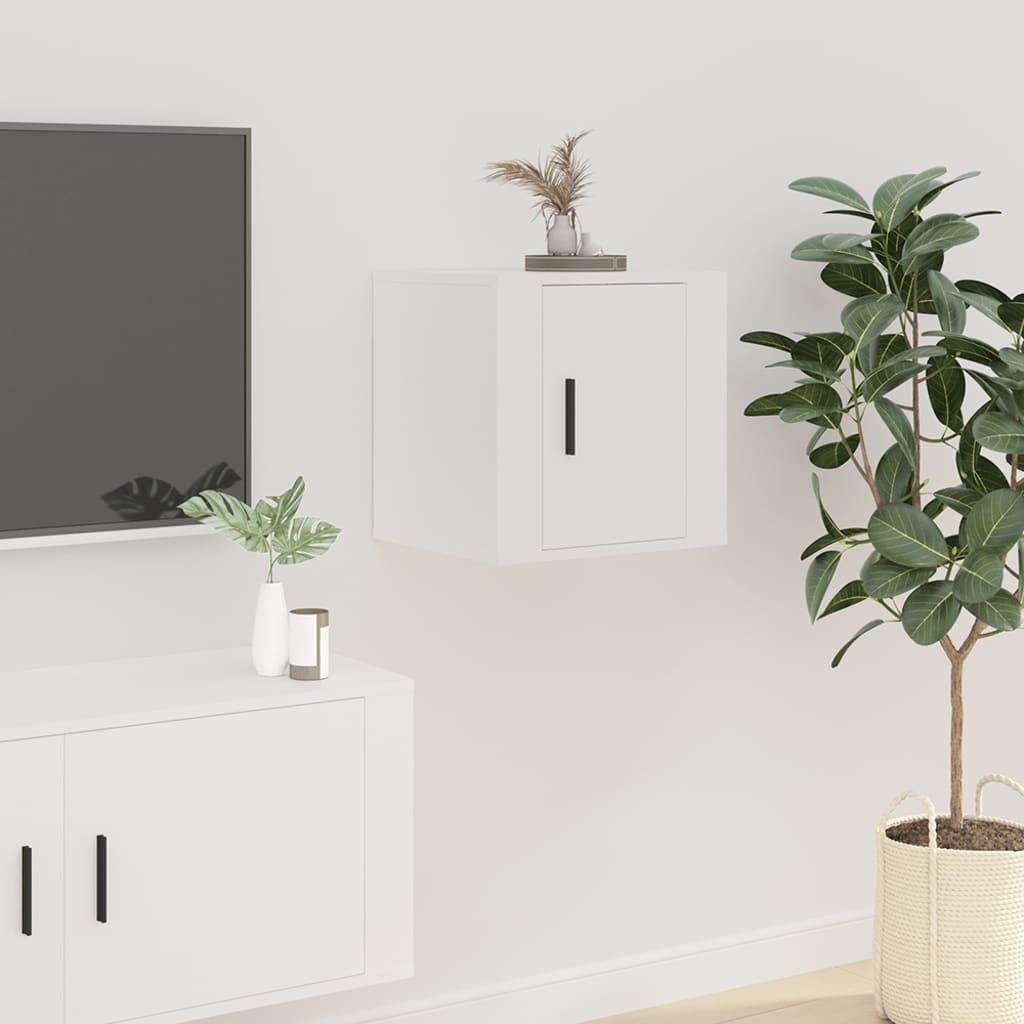 Seinäkiinnitettävät TV-tasot 2 kpl valkoinen 40x34,5x40 cm - Sisustajankoti.fi