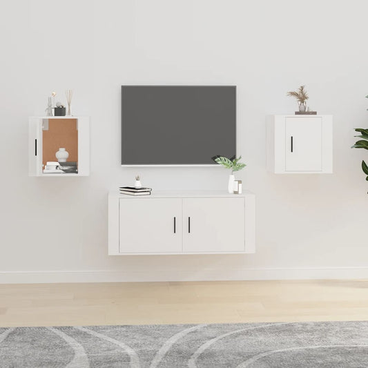 Seinäkiinnitettävät TV-tasot 2 kpl valkoinen 40x34,5x40 cm - Sisustajankoti.fi