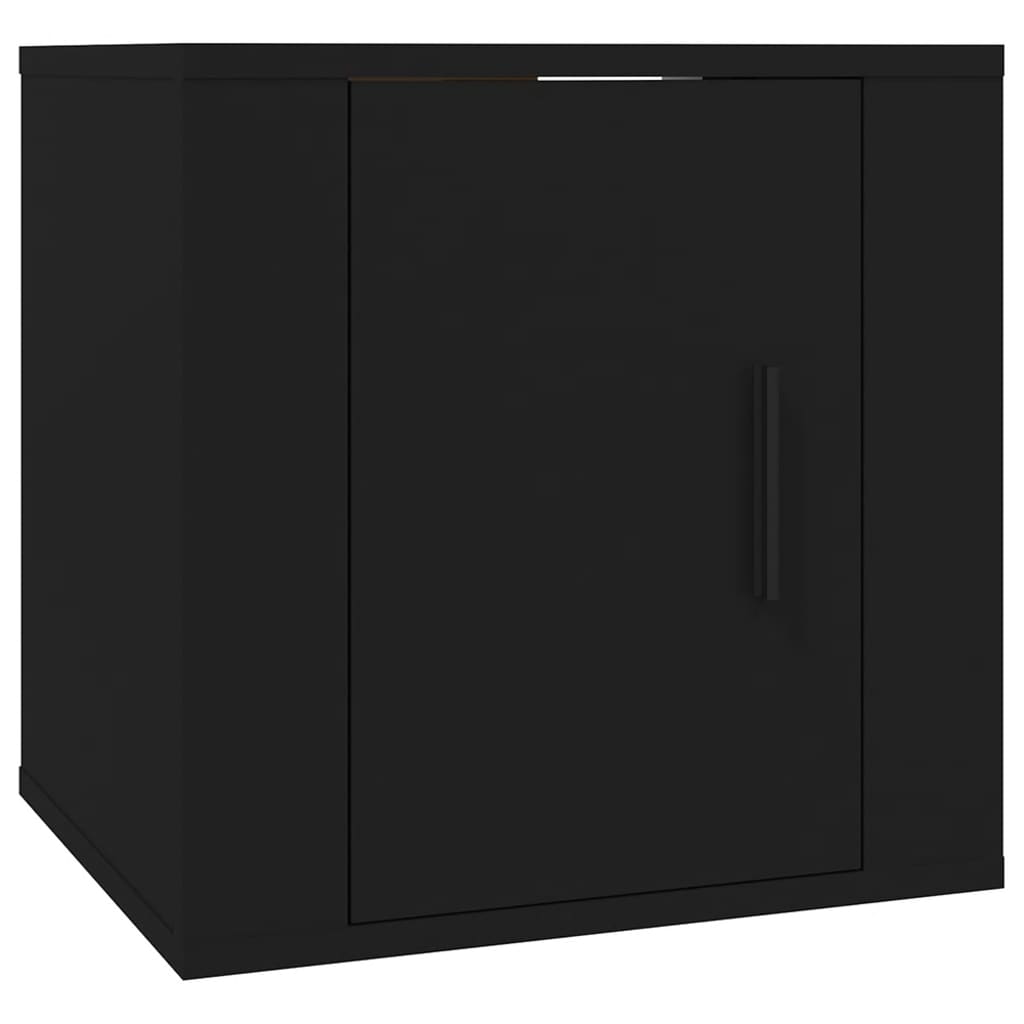 Seinäkiinnitettävät TV-tasot 2 kpl musta 40x34,5x40 cm - Sisustajankoti.fi