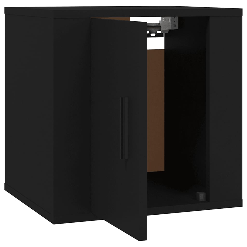 Seinäkiinnitettävät TV-tasot 2 kpl musta 40x34,5x40 cm - Sisustajankoti.fi