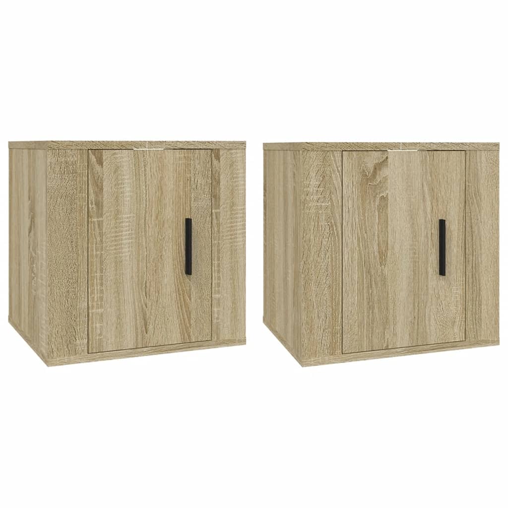 Seinäkiinnitettävät TV-tasot 2 kpl Sonoma-tammi 40x34,5x40 cm - Sisustajankoti.fi