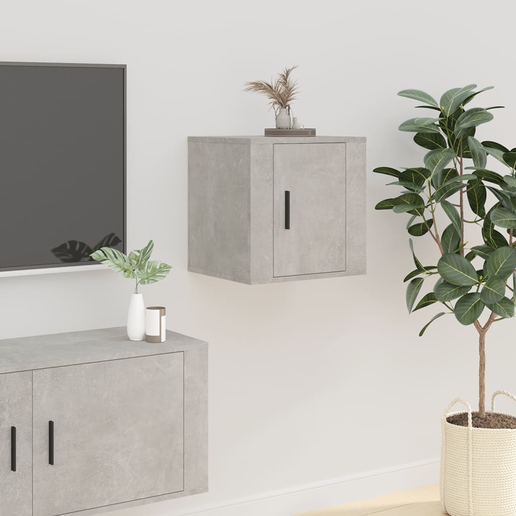 Seinäkiinnitettävä TV-taso betoninharmaa 40x34,5x40 cm - Sisustajankoti.fi