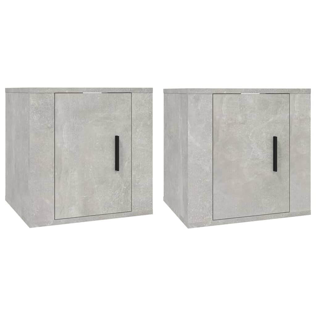 Seinäkiinnitettävät TV-tasot 2 kpl betoninharmaa 40x34,5x40 cm - Sisustajankoti.fi