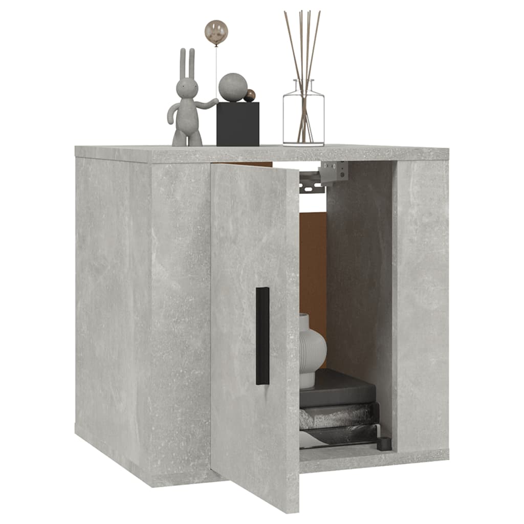 Seinäkiinnitettävät TV-tasot 2 kpl betoninharmaa 40x34,5x40 cm - Sisustajankoti.fi