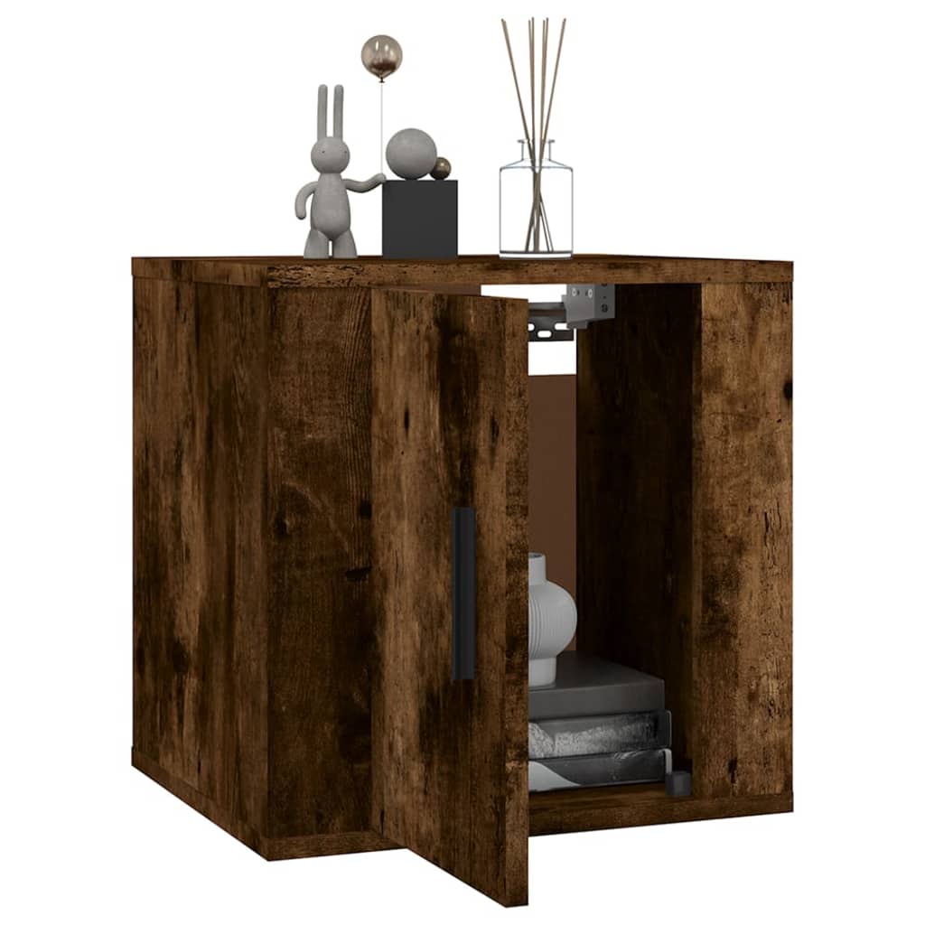 Seinäkiinnitettävät TV-tasot 2 kpl savutammi 40x34,5x40 cm - Sisustajankoti.fi
