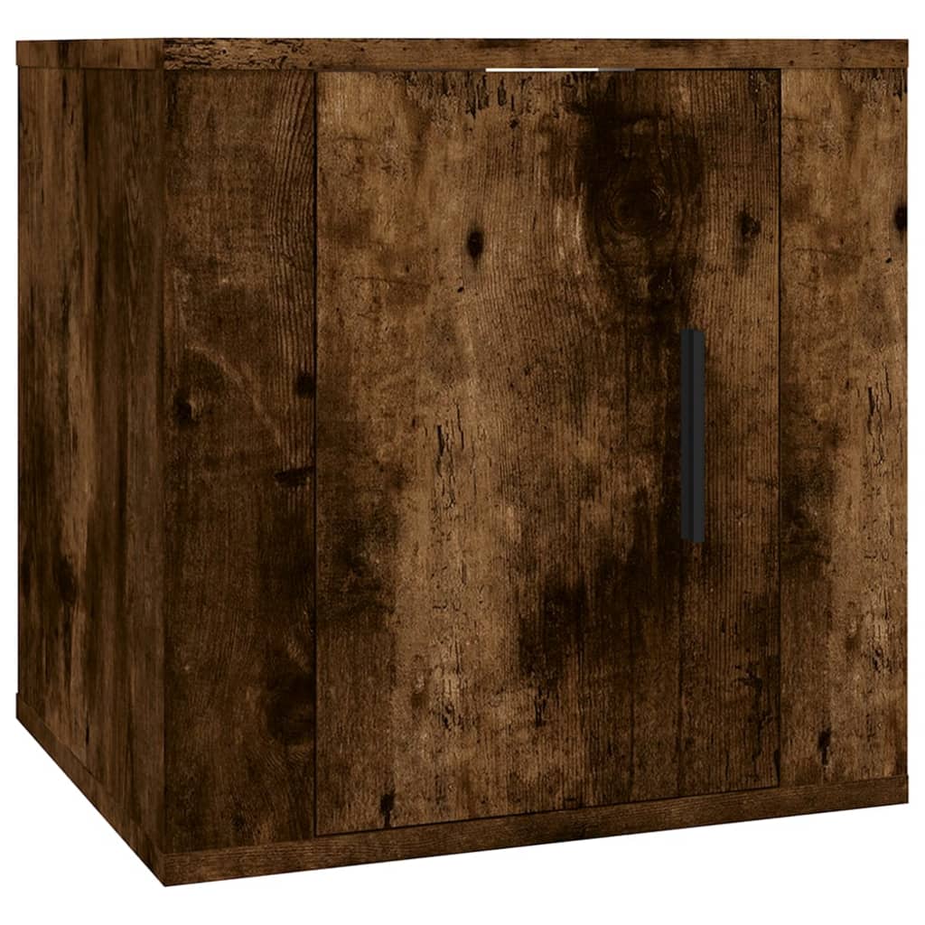 Seinäkiinnitettävät TV-tasot 2 kpl savutammi 40x34,5x40 cm - Sisustajankoti.fi