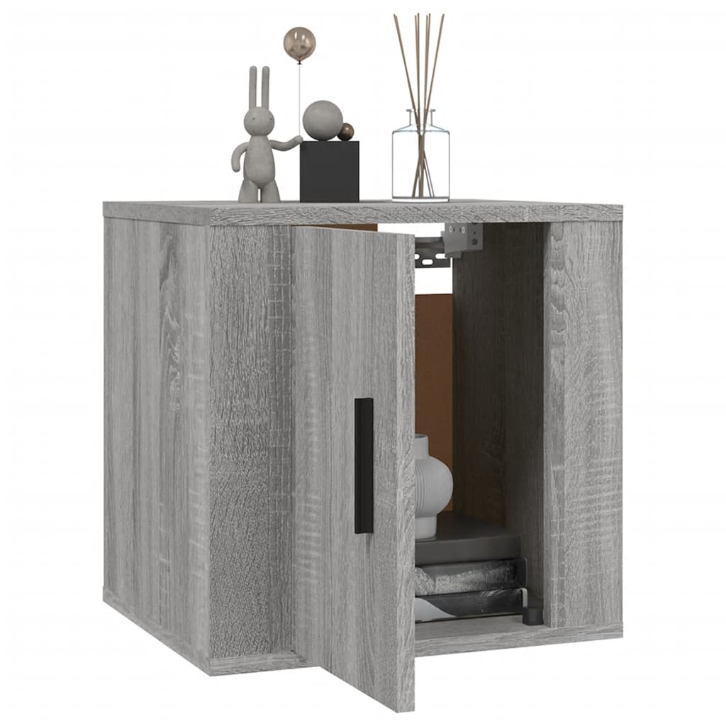 Seinäkiinnitettävät TV-tasot 2 kpl harmaa Sonoma 40x34,5x40 cm - Sisustajankoti.fi