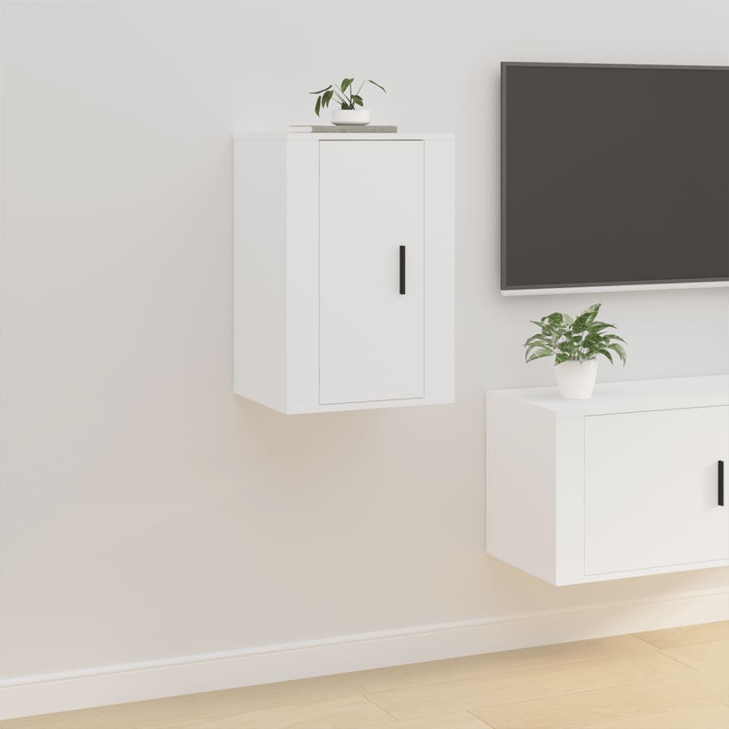 Seinäkiinnitettävät TV-tasot 2 kpl valkoinen 40x34,5x60 cm - Sisustajankoti.fi
