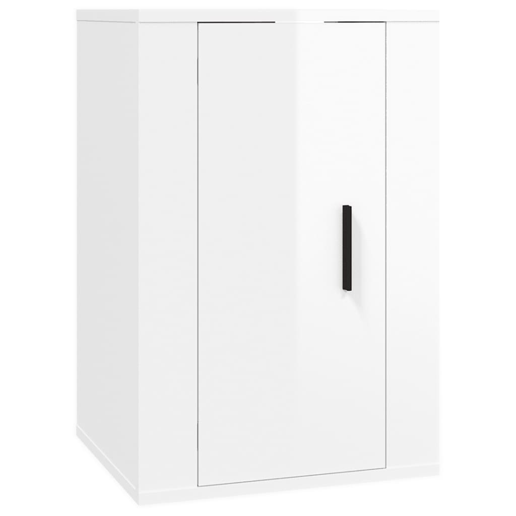 Seinäkiinnitettävät TV-tasot 2kpl kork.kiilto valk 40x34,5x60cm - Sisustajankoti.fi