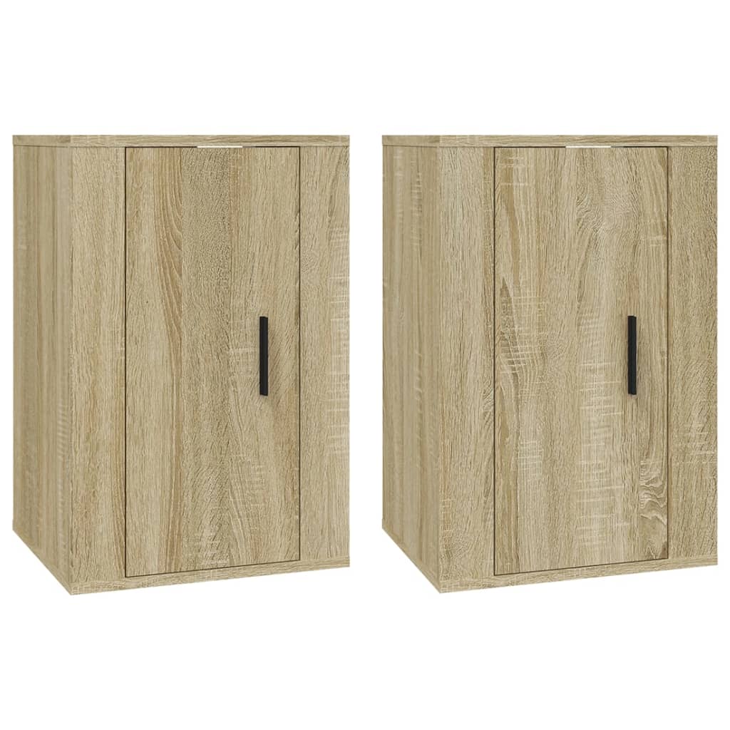 Seinäkiinnitettävät TV-tasot 2 kpl Sonoma-tammi 40x34,5x60 cm - Sisustajankoti.fi