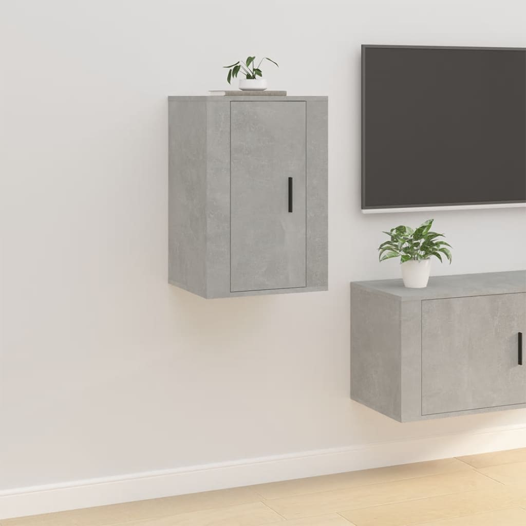 Seinäkiinnitettävä TV-taso betoninharmaa 40x34,5x60 cm - Sisustajankoti.fi