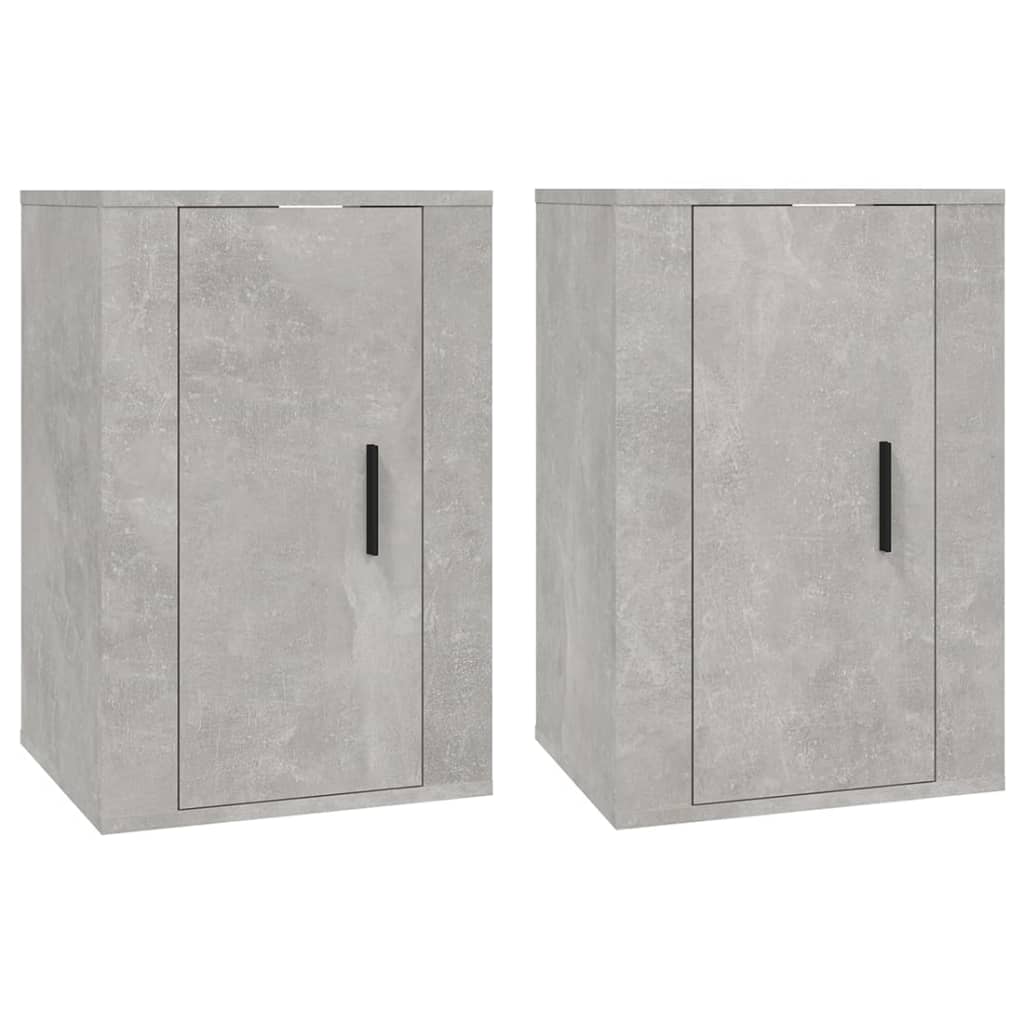 Seinäkiinnitettävät TV-tasot 2 kpl betoninharmaa 40x34,5x60 cm - Sisustajankoti.fi