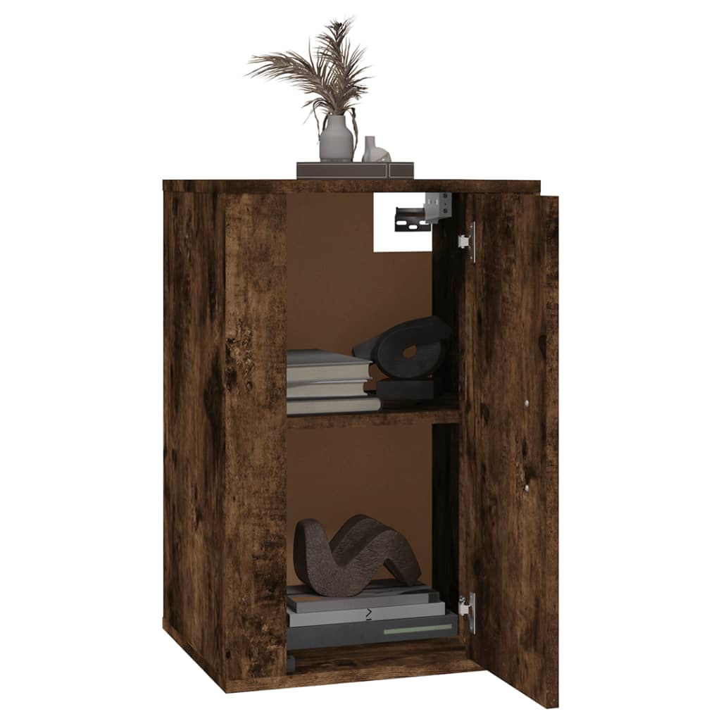 Seinäkiinnitettävät TV-tasot 2 kpl savutammi 40x34,5x60 cm - Sisustajankoti.fi