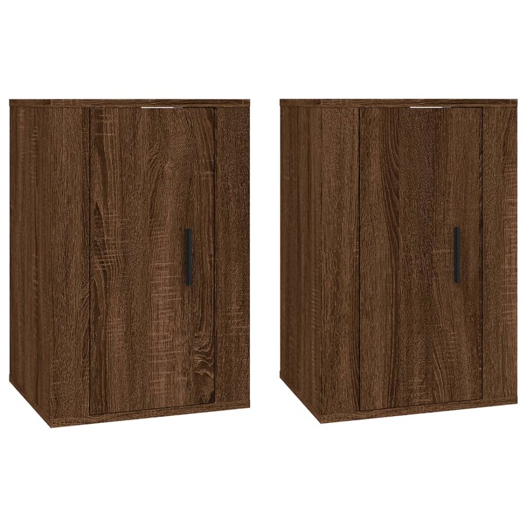 Seinäkiinnitettävät TV-tasot 2 kpl ruskea tammi 40x34,5x60 cm - Sisustajankoti.fi