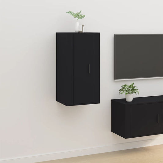 Seinäkiinnitettävä TV-taso musta 40x34,5x80 cm - Sisustajankoti.fi
